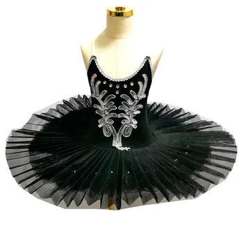 아동용 블랙 발레 투투 스커트, 백조의 호수 의상, 벨리 댄스 의상, 무대 공연 드레스