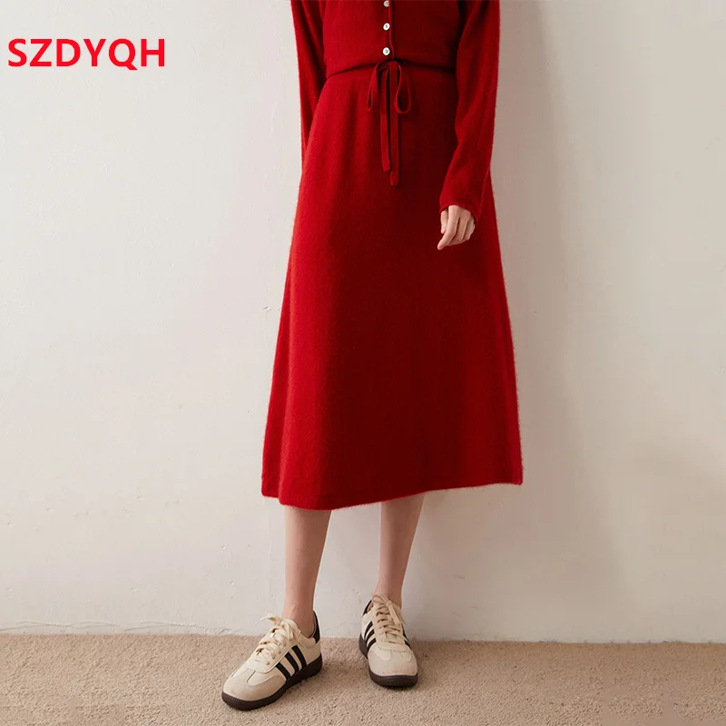 High-end 2023 Autumn and Winter 100% Cashmere Skirt New Women's High Waist Solid Skirt Female Fashion A Word Knit Skirt 4 Colors
High-end 2023 Autumn and Winter 100% Cashmere Skirt New Women's High Waist Solid Skirt Female Fashion A Word Knit Skirt 4 Colors