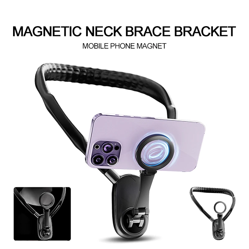 

Silicone Magsafe Magnetic Phone Holder For iPhone 15 14 13 Pro Max Neck Phone Holder For Samsung Xiaomi OnePlus Vlog Accessories