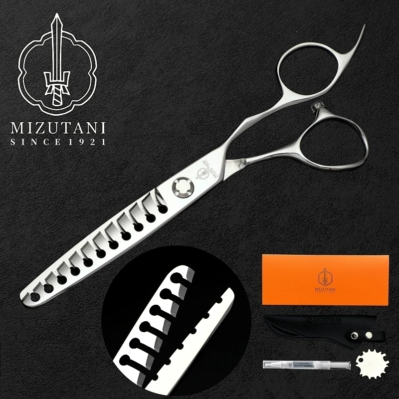 

MIZUTANI barber scissors 6.0 inch VG10 material scissors 40-50 Thinning scissors Hair stylist professional scissor tool set