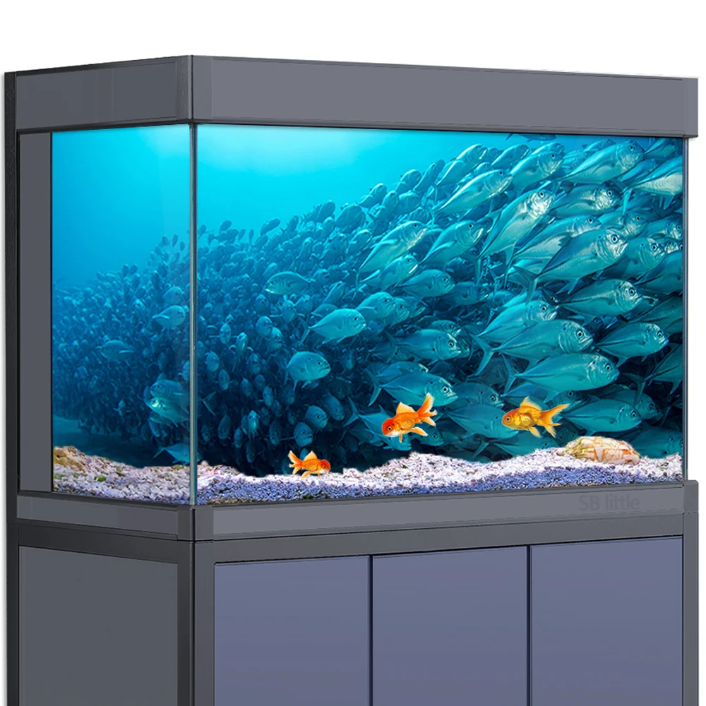 

Aquarium Background Sticker Decoration for Fish Tanks HD Ocean Shoal of Fish Underwater Sea 3D Poster Printing Wallpaper PVC