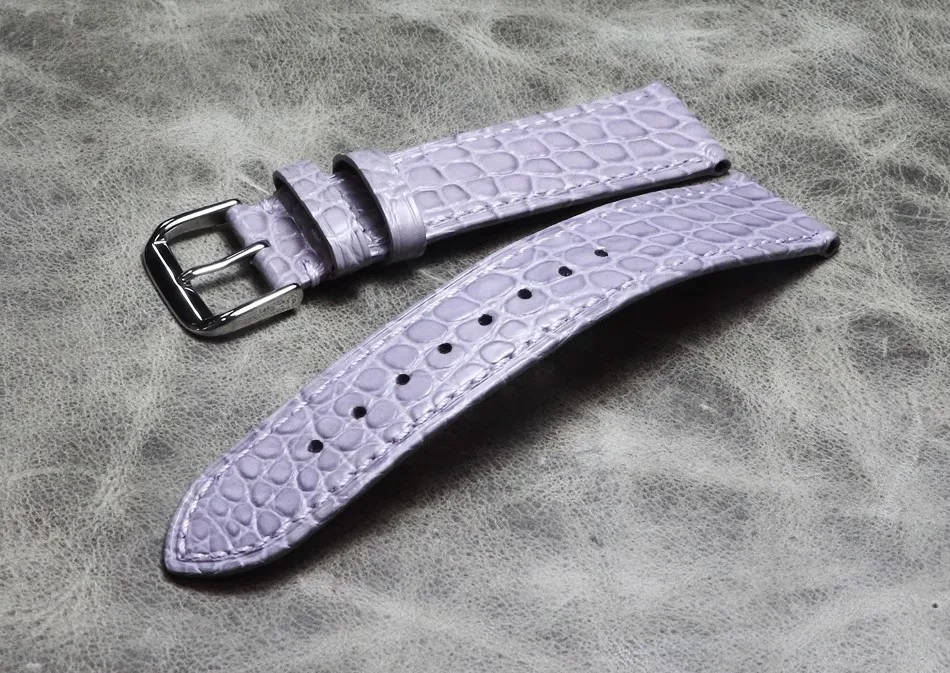 

Thin Soft Strap Crocodile Leather Watchbands 14 15 16 17 18 19 20 21 22mm Alligator Grain Genuine Product Watch Band Bracelet