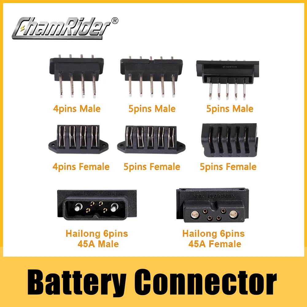 Hailong Power discharge connector 4pins / 5pins Male or Female/ Ebike Parts power plug
Hailong Power discharge connector 4pins / 5pins Male or Female/ Ebike Parts power plug