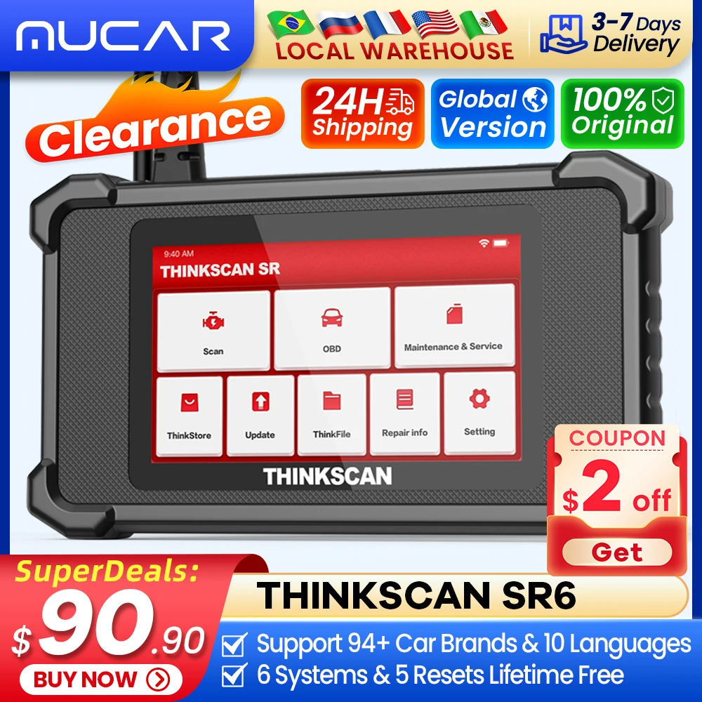 THINKCAR Thinkscan SR6 SR4 SR2 Obd2 Scanner Car Diagnostic Tools Automotivo OBD Scanner Auto Diagnosis Tool Code Reader 28 Reset
THINKCAR Thinkscan SR6 SR4 SR2 Obd2 Scanner Car Diagnostic Tools Automotivo OBD Scanner Auto Diagnosis Tool Code Reader 28 Reset