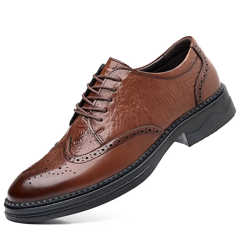 2023 Men's Split Leather Office 38-44 Soft Anti-slip Rubber Loafers Brown Man Business Leather Shoes
2023 Men's Split Leather Office 38-44 Soft Anti-slip Rubber Loafers Brown Man Business Leather Shoes