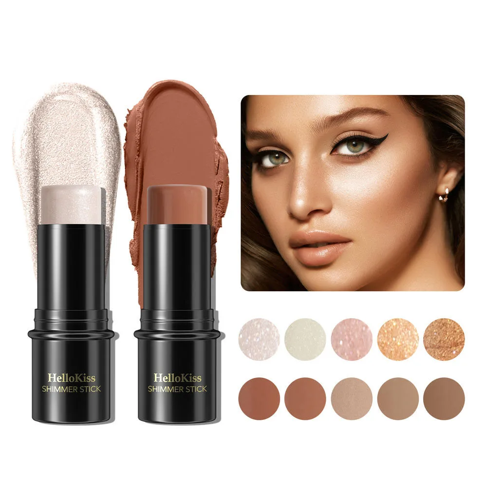 

Face Brighten Highlighter Cosmetic Face Contour Bronzer Glitter Shimmer Highlighter Stick Concealer Cream Illuminator MakeupTool