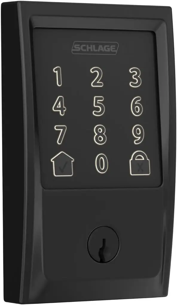 Schlage Encode умный Wi-Fi мерцающий болт с потоковой отделкой в матовом черном цвете
Schlage Encode умный Wi-Fi мерцающий болт с потоковой отделкой в матовом черном цвете