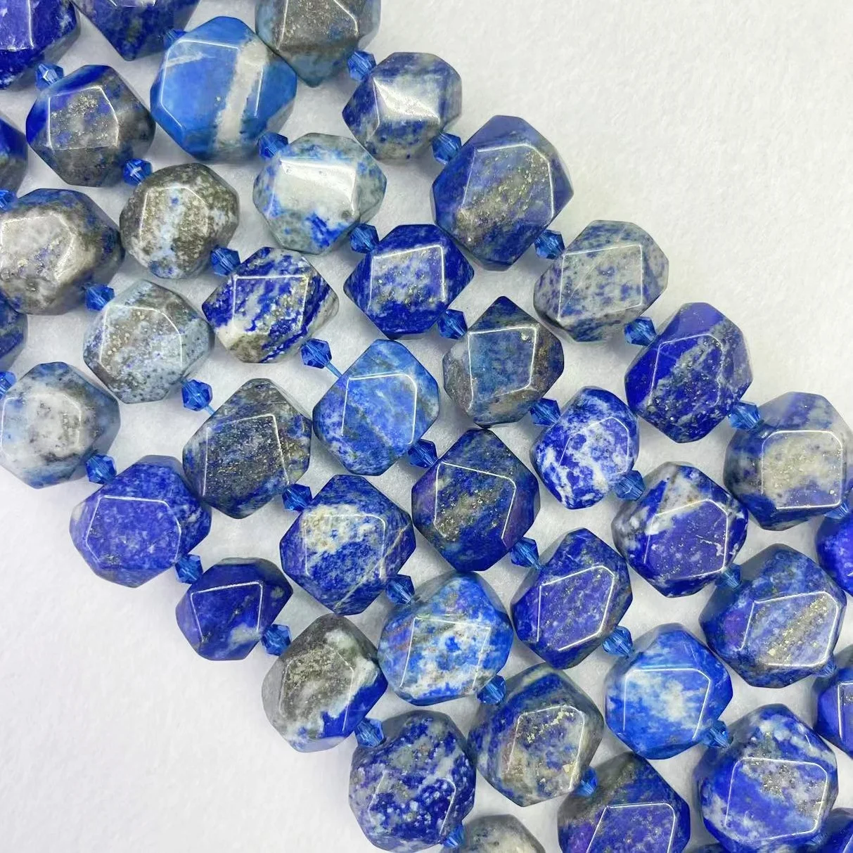 

Top Grade Natural Lapis Lazuli Stone Beads Section Irregular Shape Blue Lazurite Nugget Beads Raw Ore Gem For DIY Jewelry Making