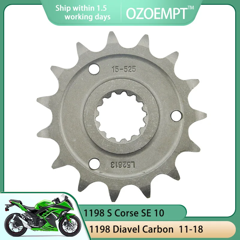 OZOEMPT 525-15T Motorcycle Front Sprocket Apply to 1198 R Corse SE,S,S Corse SE,SP,Diavel,Diavel AMG,Diavel Carbon,Diavel Cromo
OZOEMPT 525-15T Motorcycle Front Sprocket Apply to 1198 R Corse SE,S,S Corse SE,SP,Diavel,Diavel AMG,Diavel Carbon,Diavel Cromo