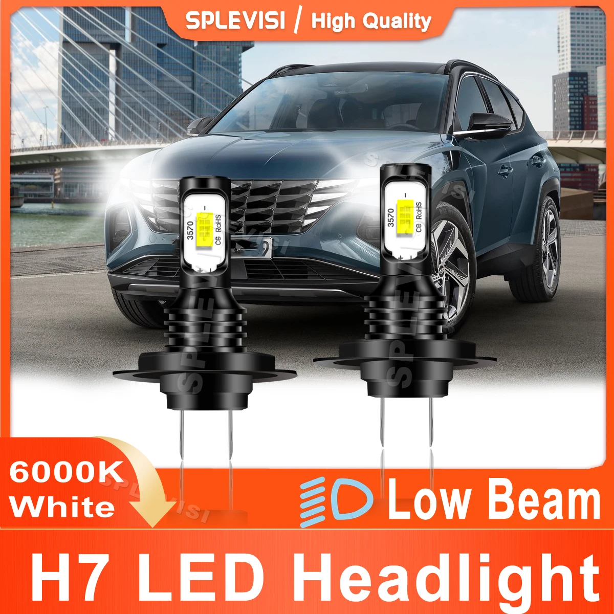 2x H7 LED Headlight Low Beam 70W 8000LM Pure White Compatible For Hyundai Tucson TL 2015 2016 2017 2018 2019 2020 2021 Car Light
2x H7 LED Headlight Low Beam 70W 8000LM Pure White Compatible For Hyundai Tucson TL 2015 2016 2017 2018 2019 2020 2021 Car Light