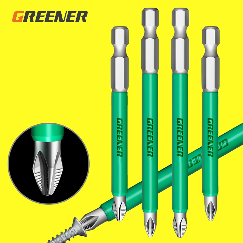 Greener Screw Electric Screwdriver Set 25 50 65 70 90 150mm PH2 Anti Slip Magnetic Batch Head Cross High Hardness Hand Drill Bit
Greener Screw Electric Screwdriver Set 25 50 65 70 90 150mm PH2 Anti Slip Magnetic Batch Head Cross High Hardness Hand Drill Bit