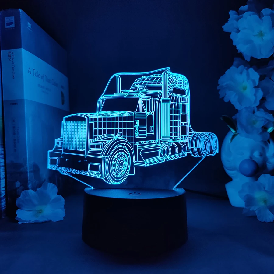 Модель грузовика для транспортировки контейнеров, 3D ночник для мальчиков и детей, милый подарок, Настольная декоративная лампа RGB, подсветка в форме грузовика с питанием от USB
Модель грузовика для транспортировки контейнеров, 3D ночник для мальчиков и детей, милый подарок, Настольная декоративная лампа RGB, подсветка в форме грузовика с питанием от USB