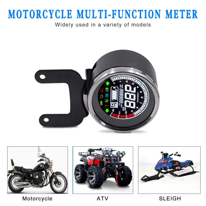 

Custom Motorcycle 12V LED LCD Digital Odometer Speedometer Tachometer For Honda Yamaha Suzuki Cafe Racer Bobber Touring