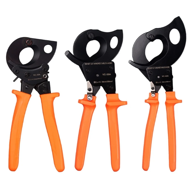 

Professional Ratcheting Cable Cutter Precise Cutting Lightweight Design Cutting Pliers Comfortable Grip Strong Build Drop ship