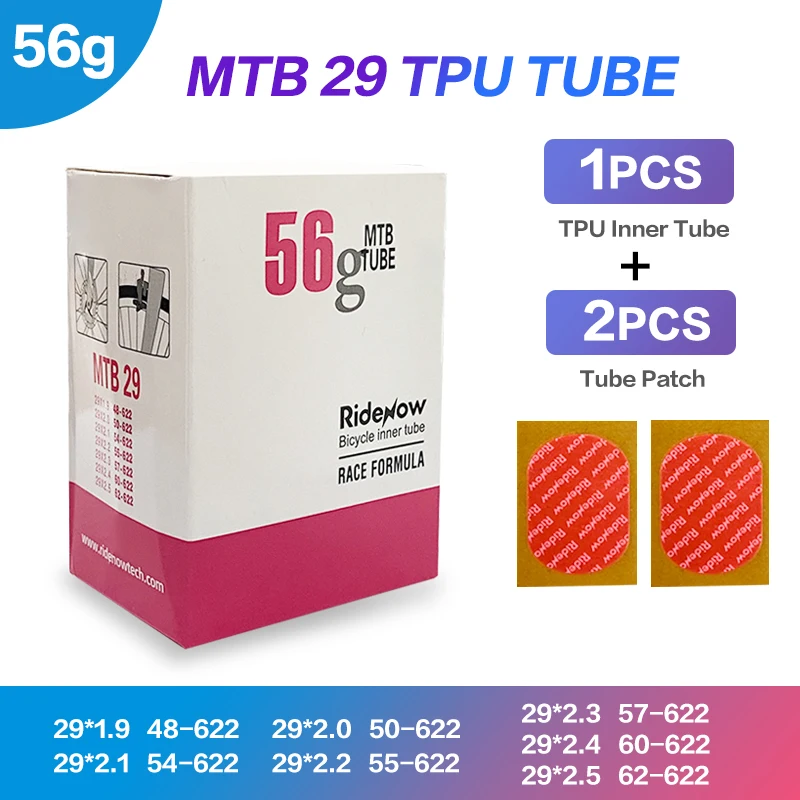 Ridenow Ultralight MTB Bicycle Inner Tube 26 /27.5 /29 Inch Tube Valve Length French 45MM For Gravel 700c 32c-47c Bike Tube
Ridenow Ultralight MTB Bicycle Inner Tube 26 /27.5 /29 Inch Tube Valve Length French 45MM For Gravel 700c 32c-47c Bike Tube