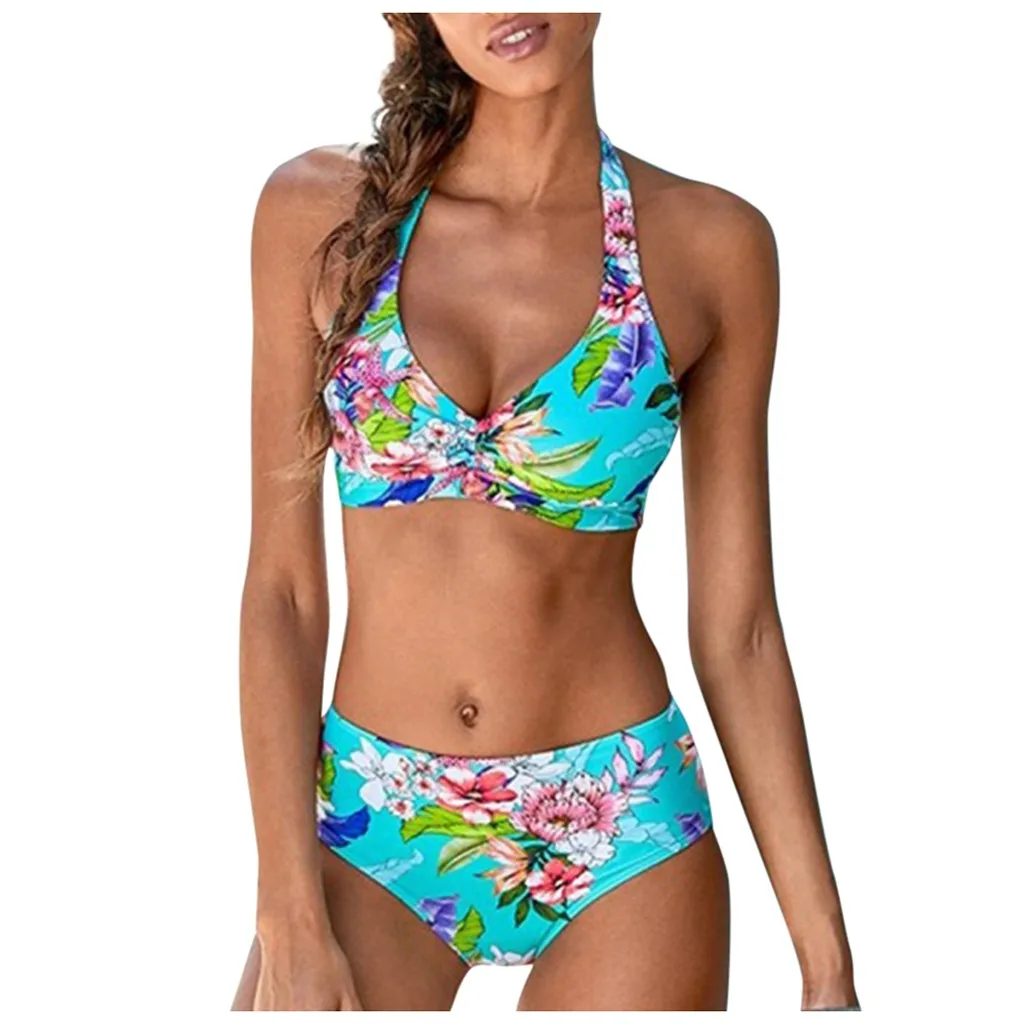 

Women Sexy Micro Bikini Set Letter Print Straps Halter Neck Swimsuits Swimwear Summer Beachwear Female Luxury Biquini 2024