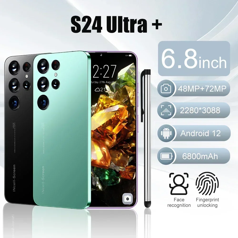 S24 Ultra + smart phone 6.8 inch Ultra-large capacity 16GB + 1024GB 4G dual SIM card 5G mobile phone global edition cellphone
S24 Ultra + smart phone 6.8 inch Ultra-large capacity 16GB + 1024GB 4G dual SIM card 5G mobile phone global edition cellphone