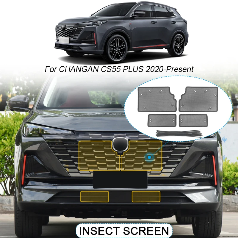 

4PCS Car Insect-proof Air Inlet Protection Cover Airin Insert Net Vent Racing Grill Filter For CHANGAN CS55 PLUS 2020-2025