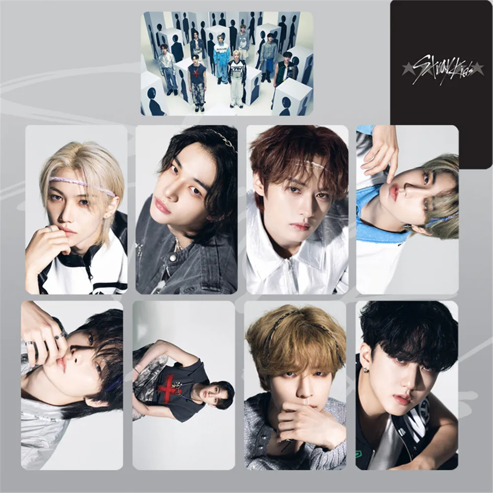 

Kpop 9pcs/set Stray Kids LOMO Card Photocard DOuble-Sided Postcard Gift for Fans Hyunjin Felix Bangchan Lee Know Han Seungmin