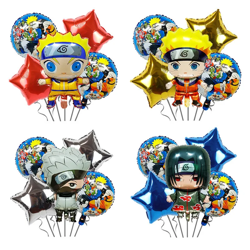 

NARUTO Aluminium Film Balloon Party Supplies Anime Cartoon Birthday Decoration Scene Decoration Photographic Background Gifts