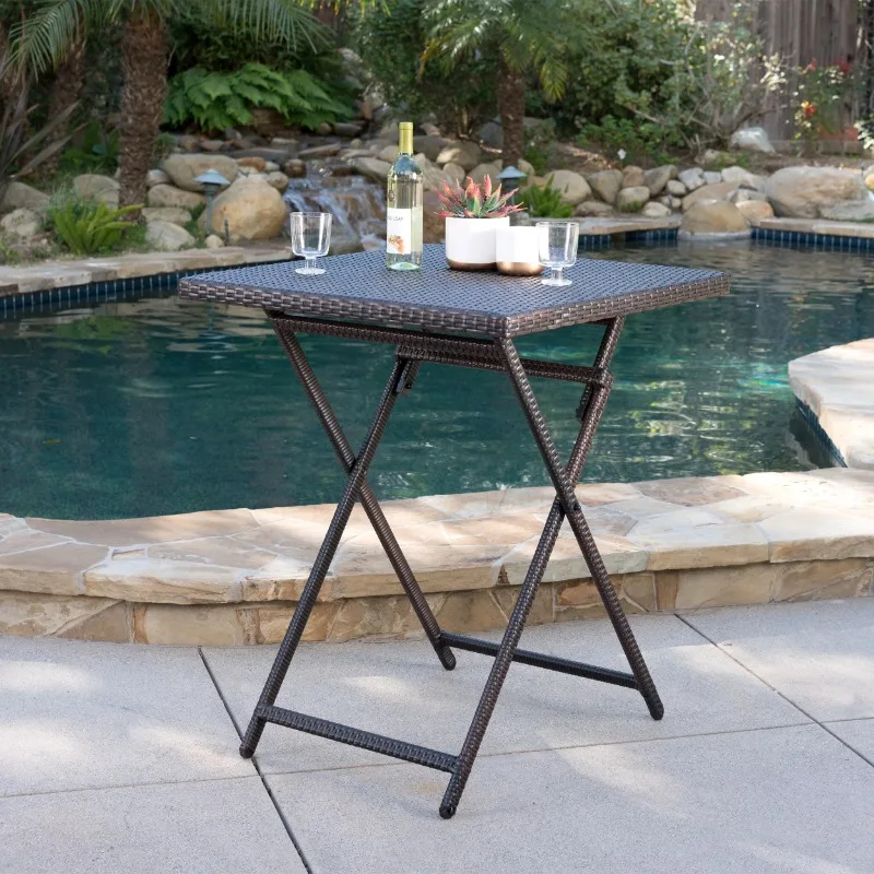 Outdoor patio wicker bar table, garden table, foldable and convenient multi-color
Outdoor patio wicker bar table, garden table, foldable and convenient multi-color