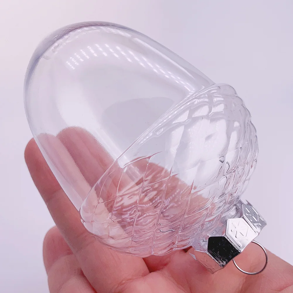 6 Pieces x DIY Shatterproof Transparent Home Christmas Decoration Bauble Ball Ornament 80*60mm Plastic Nut
6 Pieces x DIY Shatterproof Transparent Home Christmas Decoration Bauble Ball Ornament 80*60mm Plastic Nut