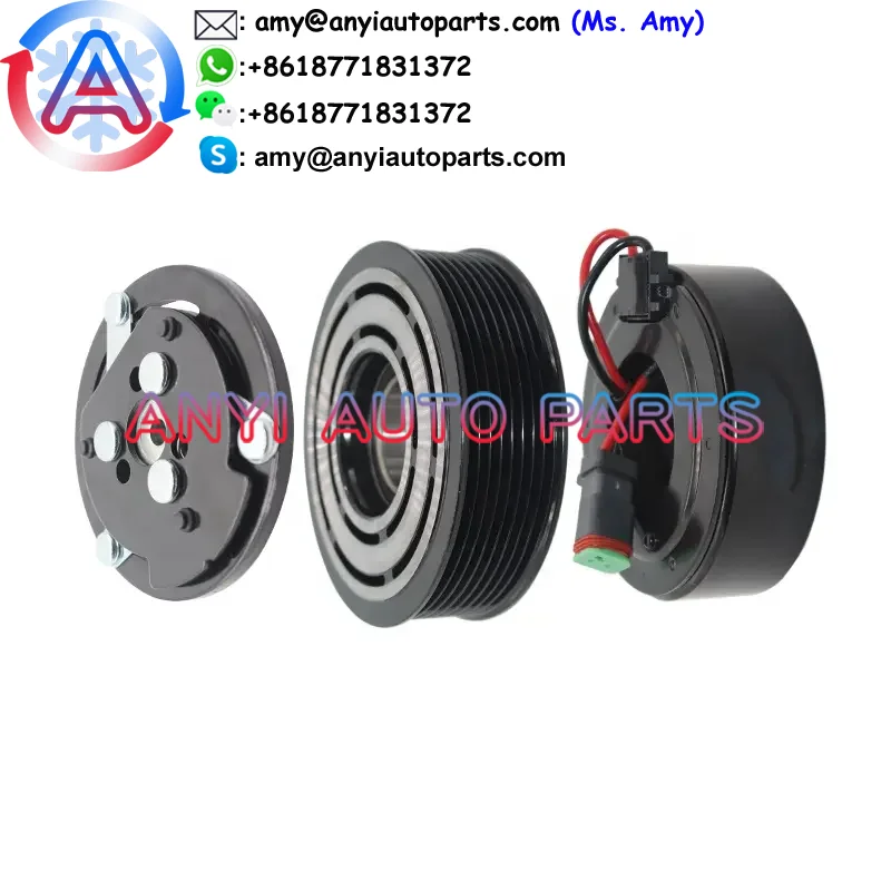 

ANYI AUTO PARTS CA6001 CLUTCH ASSEMBLY Sanden 7H15 SD7H15 SD709 709 8PK for VOLVO 24v