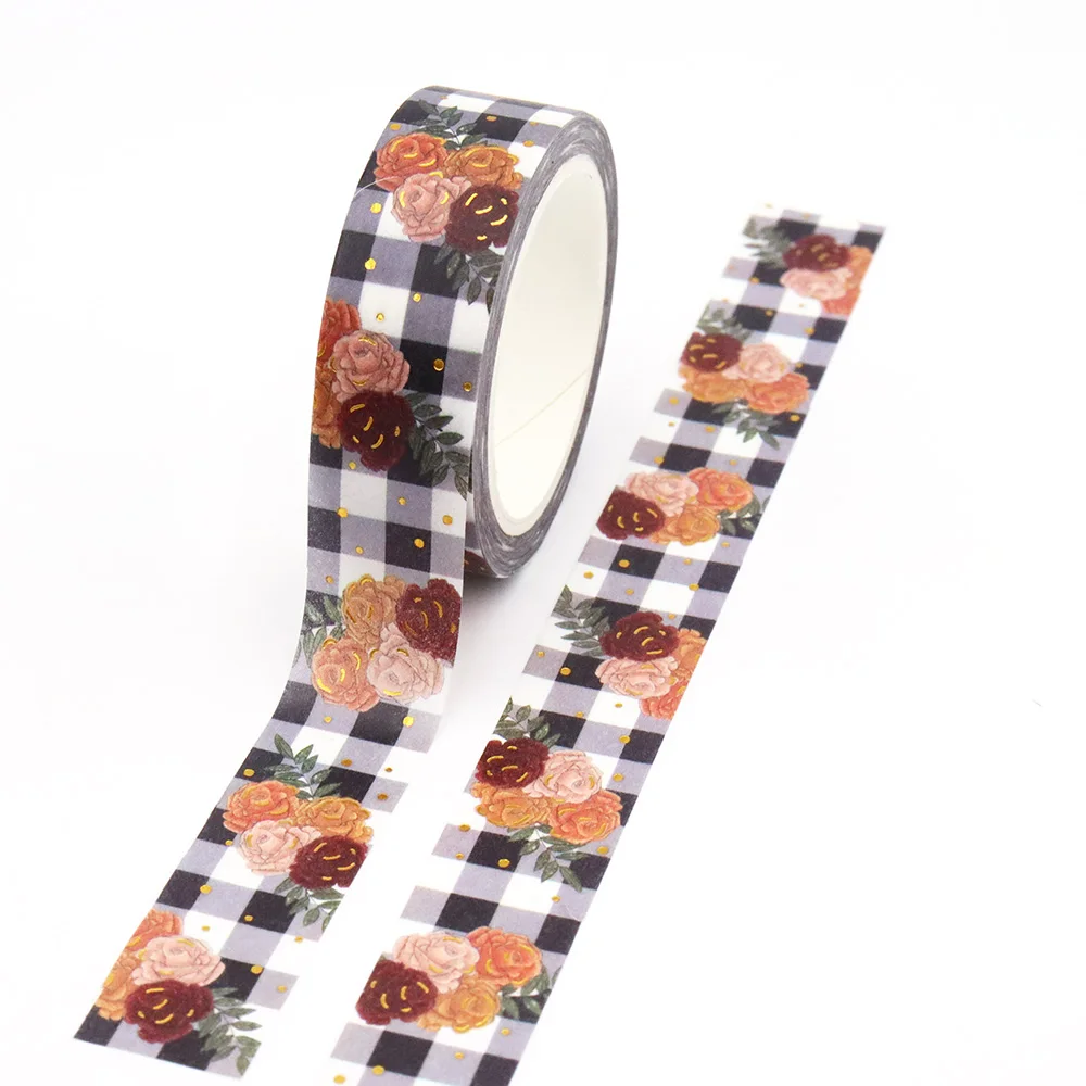 1PCS 15mm*10M Gold Foli Floral Stripes Washi Tape Decoration Scrapbooking Masking Tape Stationery Adhesive washi tape
1PCS 15mm*10M Gold Foli Floral Stripes Washi Tape Decoration Scrapbooking Masking Tape Stationery Adhesive washi tape