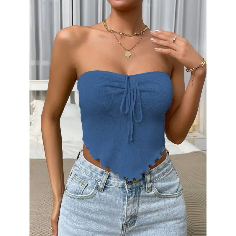 Halte Off Shoulder Tube Top Ruched Ruffled Bow Silid Vest Sleeveless Tank Top Summer Y2K Women
Halte Off Shoulder Tube Top Ruched Ruffled Bow Silid Vest Sleeveless Tank Top Summer Y2K Women