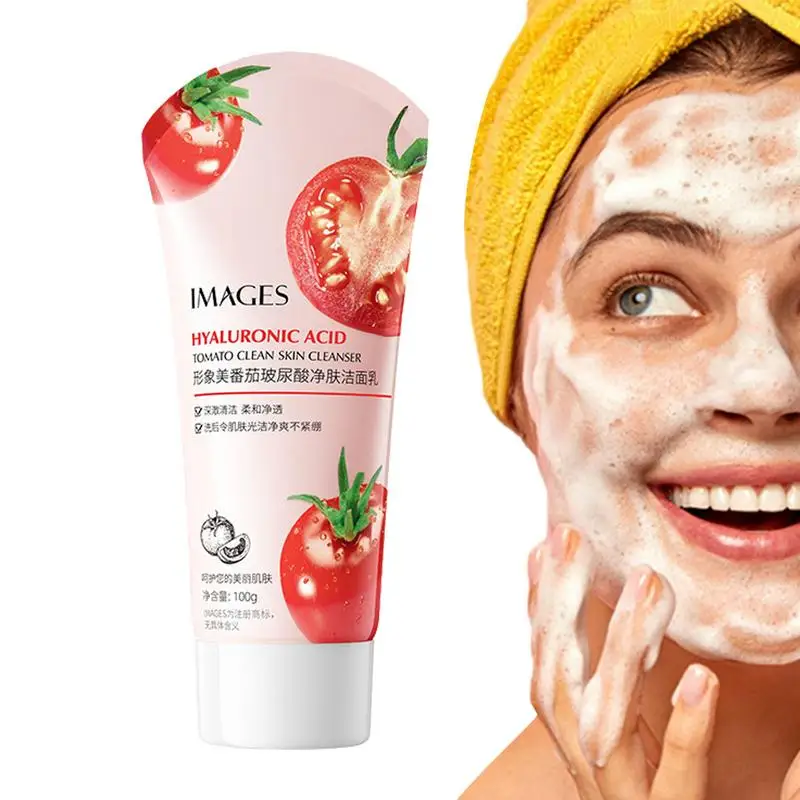 

Cream Cleanser Face Wash Oil Control Hydrating Tomato Facial Cleanser Skin Care Supplies For Dating Shopping Traveling Business
