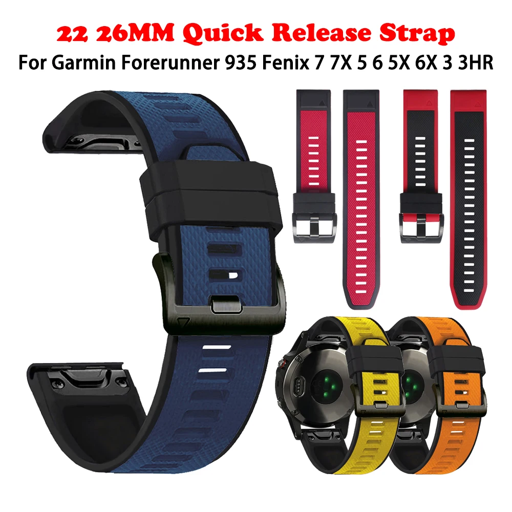 Ремешок для наручных часов Garmin Forerunner 935 945 Fenix7 7x5 6 5x6x3 hr, силиконовый быстросъемный браслет для смарт-часов, аксессуары, 22 мм 26 мм
Ремешок для наручных часов Garmin Forerunner 935 945 Fenix7 7x5 6 5x6x3 hr, силиконовый быстросъемный браслет для смарт-часов, аксессуары, 22 мм 26 мм