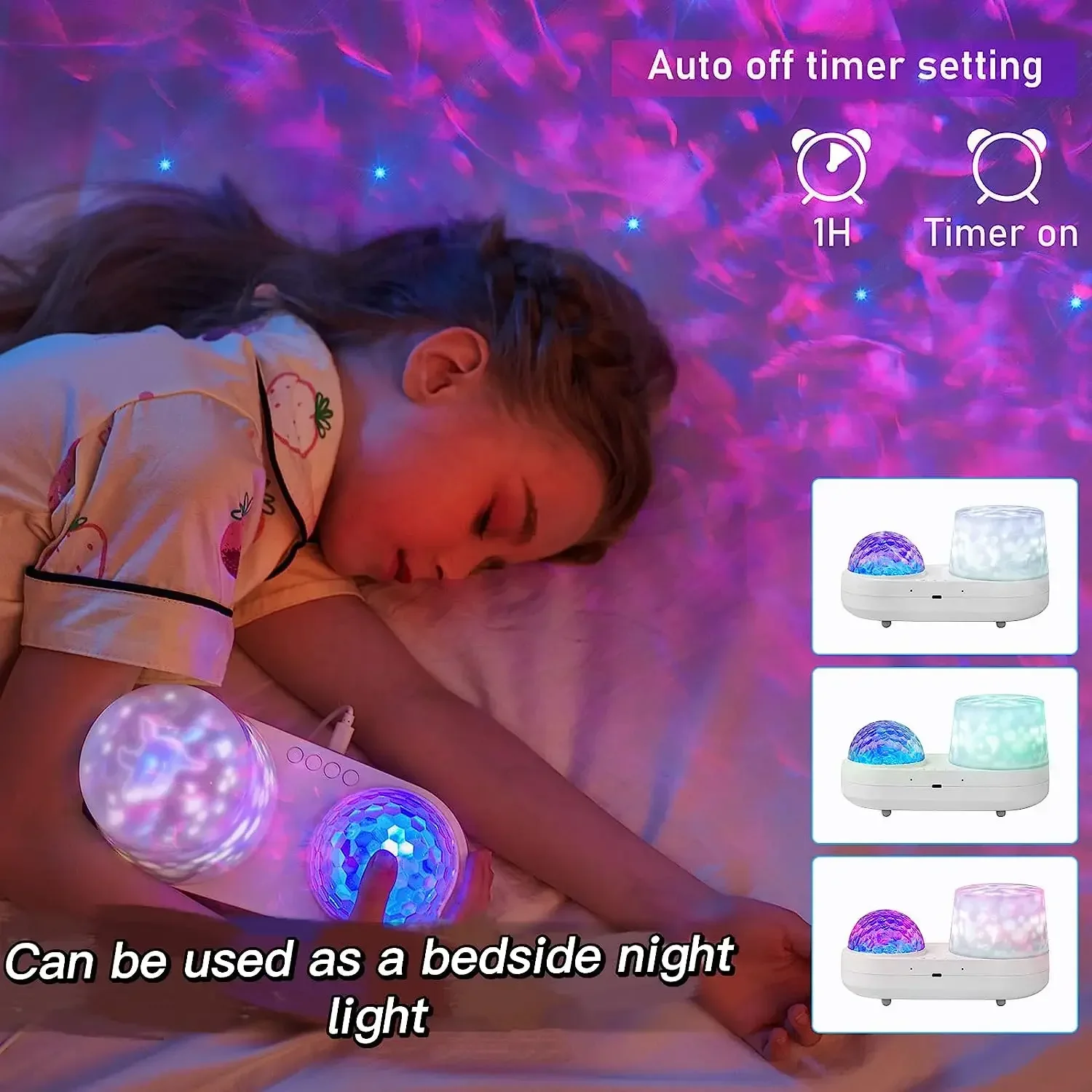 

Цветной поворотный Ночной светильник с USB-зарядкой, Галактический Звездный проектор, ночник для детей, рождественский подарок