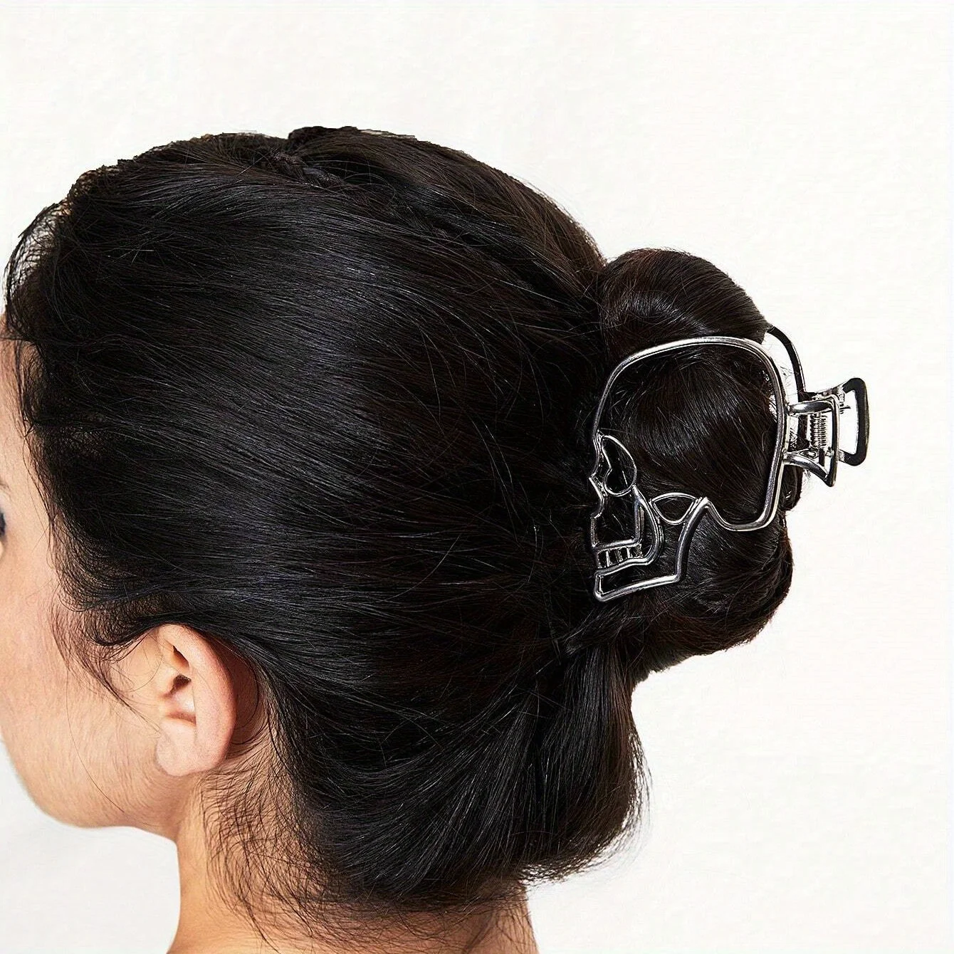 ROMWE-Griffe de cheveux décorée tête de mort gothique, style punk élégant, toutes saisons, 1PC 2