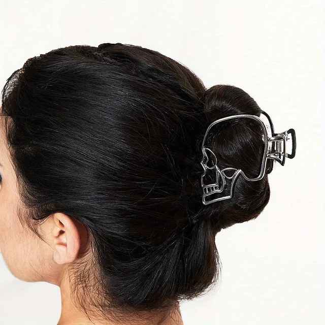 ROMWE-Griffe de cheveux décorée tête de mort gothique, style punk élégant, toutes saisons, 1PC 2