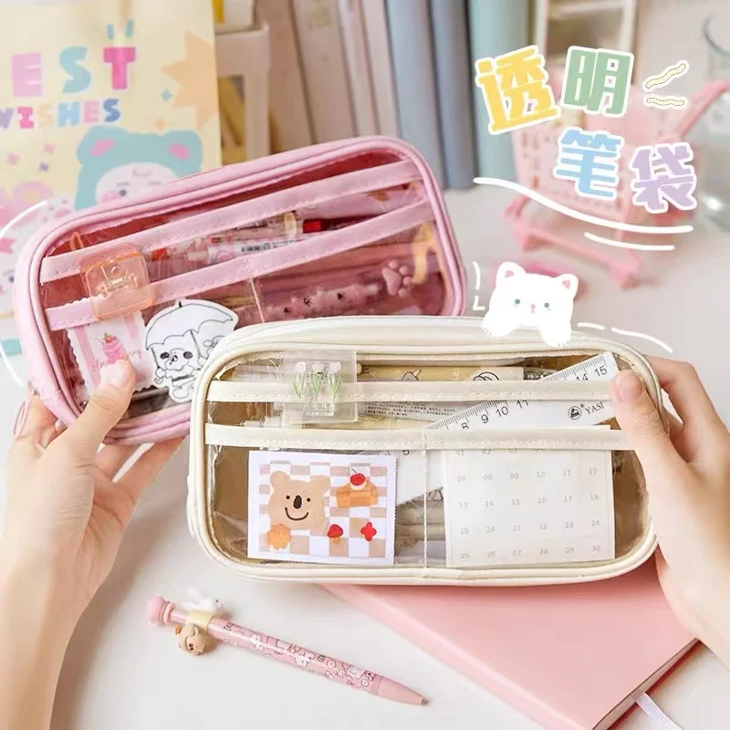 Transparent Pencil Case Pen Bag Simple Ins Design PVC Multi Layer Storage Pouch for Stationery Office School A7145
Transparent Pencil Case Pen Bag Simple Ins Design PVC Multi Layer Storage Pouch for Stationery Office School A7145