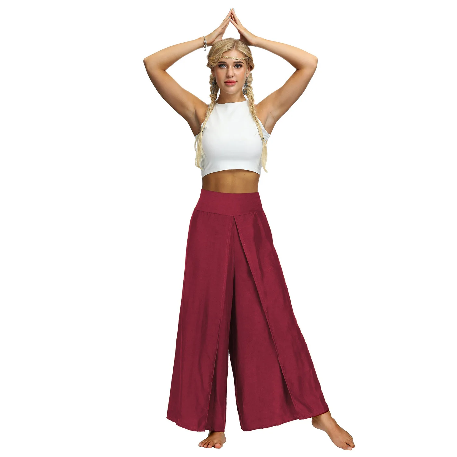 Summer Solid Dance Harem Wide Leg Pants Women Casual Loose Split Beach Bohemian Party High Waist Full Trousers Plus Size Clothes
Summer Solid Dance Harem Wide Leg Pants Women Casual Loose Split Beach Bohemian Party High Waist Full Trousers Plus Size Clothes