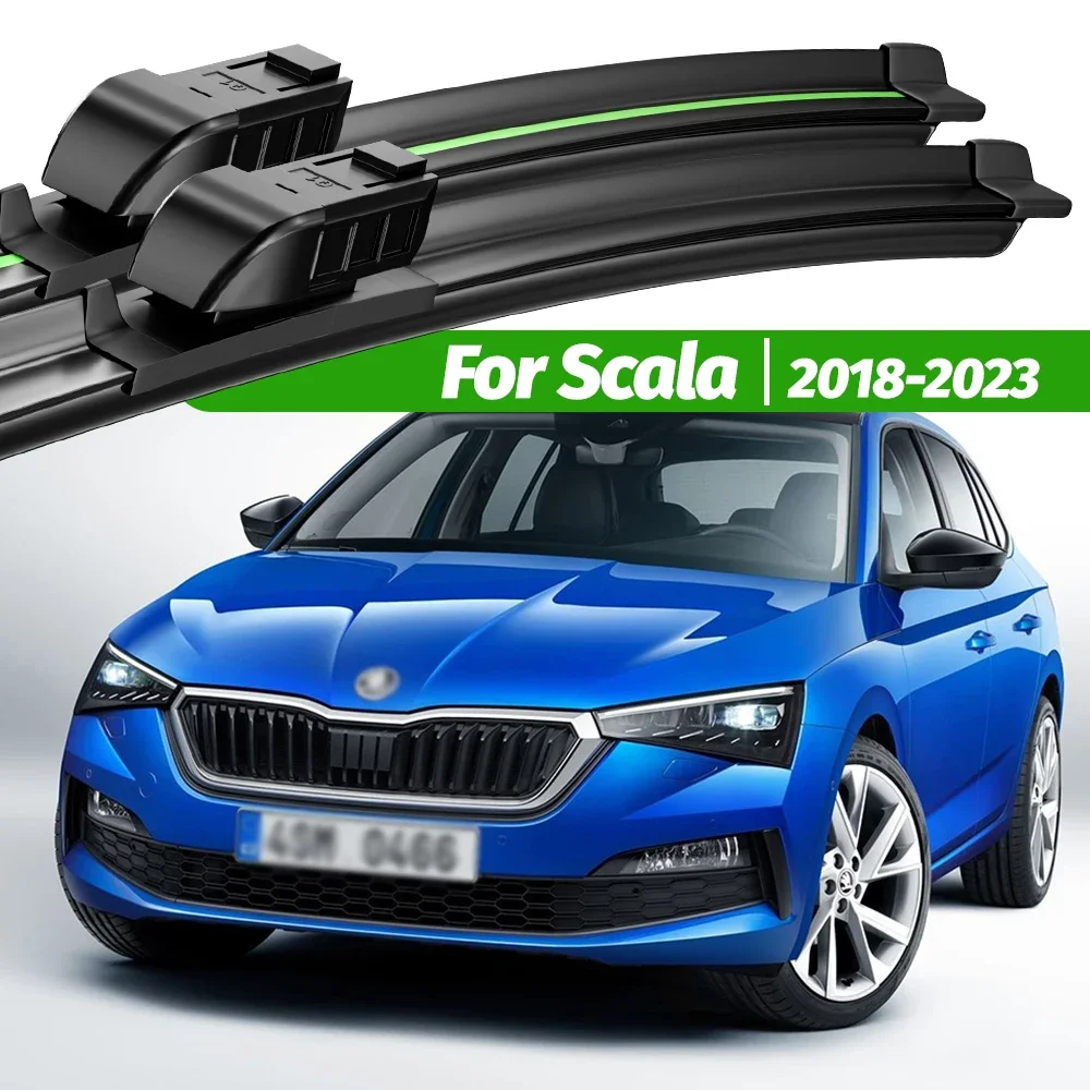

For Skoda Scala 2018-2023 2pcs Front Windshield Wiper Blades 2019 2020 2021 2022 Windscreen Window Accessories