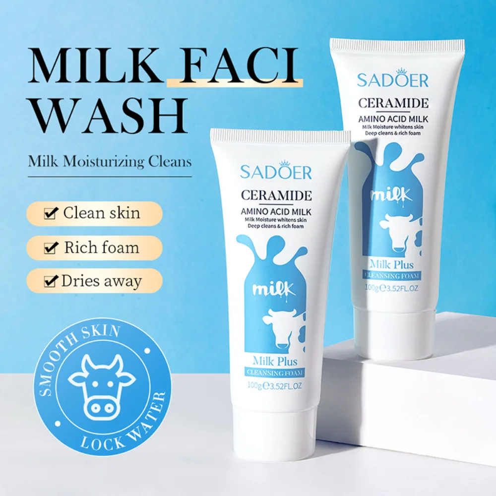 Milk Facial Cleanser Hydrating Pores Cleaning Face Wash Moisturizing Sensitive Skins Daily Facial Cleanser for Women Skin Care
Milk Facial Cleanser Hydrating Pores Cleaning Face Wash Moisturizing Sensitive Skins Daily Facial Cleanser for Women Skin Care