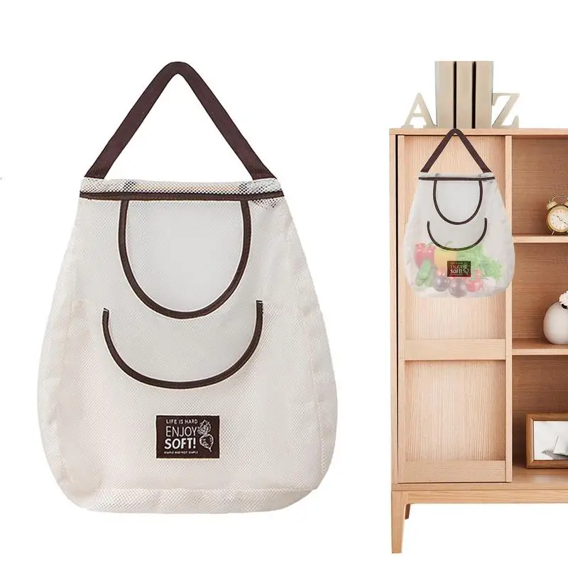 Многоразовая кухонная подвесная Сетчатая Сумка, домашняя Сетчатая Сумка для хранения фруктов и овощей для имбиря, чеснока, картофеля, лука 
Многоразовая кухонная подвесная Сетчатая Сумка, домашняя Сетчатая Сумка для хранения фруктов и овощей для имбиря, чеснока, картофеля, лука