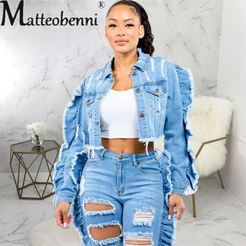 Fashion Splicing Broken Holes Short Section Jacket 2023 Women's Button Cardigan Long Sleeves Lapel Neck Denim Coat Trend Female
Fashion Splicing Broken Holes Short Section Jacket 2023 Women's Button Cardigan Long Sleeves Lapel Neck Denim Coat Trend Female