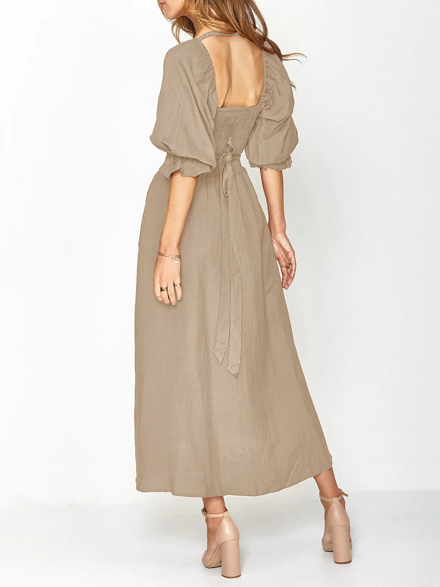 Elegant Floral Print V-Neck Midi Dress with Ruffled Sleeves and Flattering Waistline - Perfect for Summer Parties and Beach
Elegant Floral Print V-Neck Midi Dress with Ruffled Sleeves and Flattering Waistline - Perfect for Summer Parties and Beach