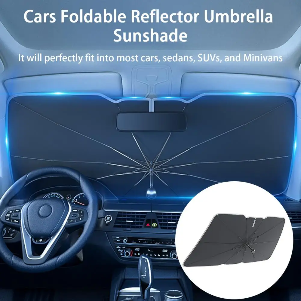 Windshield Umbrella Round Handle 10 Ribs Sturdy Frame Keep Cool Cars Foldable Reflector Umbrella Sunshade Car Accessories
Windshield Umbrella Round Handle 10 Ribs Sturdy Frame Keep Cool Cars Foldable Reflector Umbrella Sunshade Car Accessories