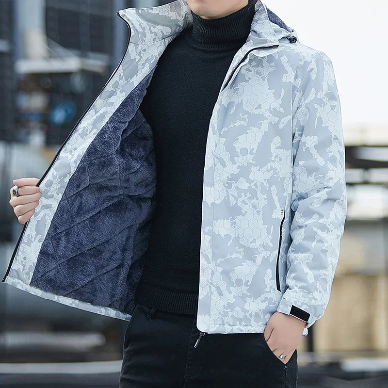 Autumn Mens Bomber Jackets Hooded Casual Male Outwear Fleece Thick Warm Windbreaker Jacket Military Baseball Coats Clothing
Autumn Mens Bomber Jackets Hooded Casual Male Outwear Fleece Thick Warm Windbreaker Jacket Military Baseball Coats Clothing