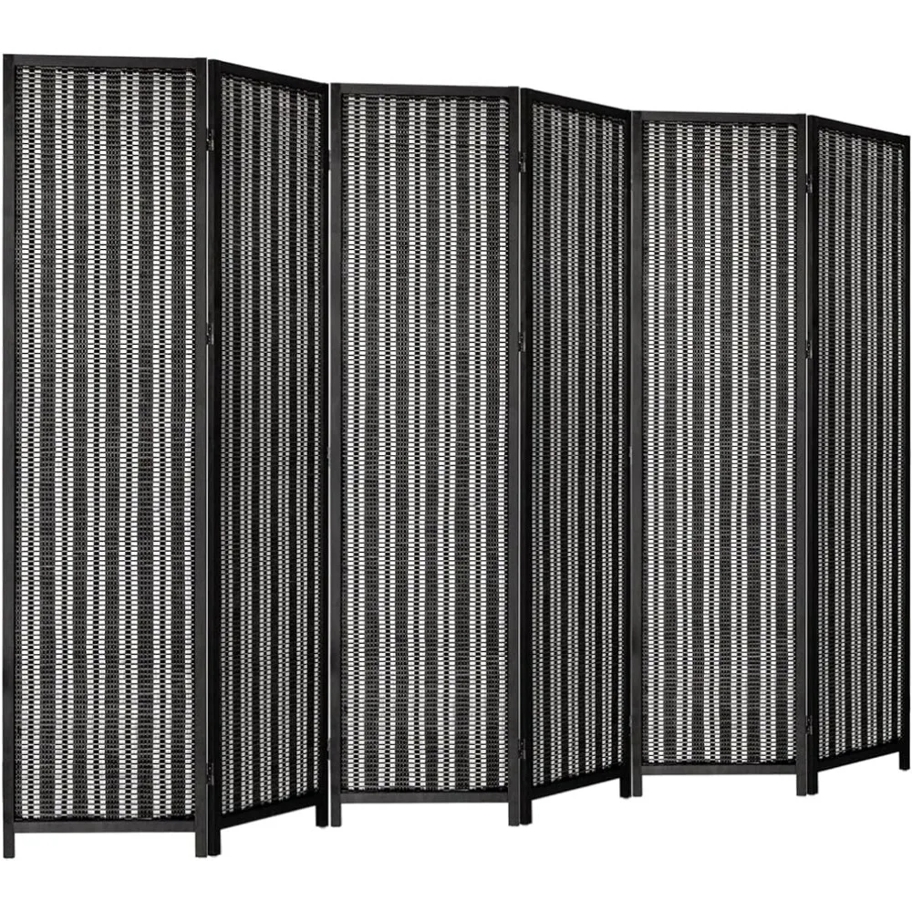 

Black Partition Folding Screen Partition Wall Room Dividers and Folding Privacy Screens 6 Panel Room Divider Panels Portable