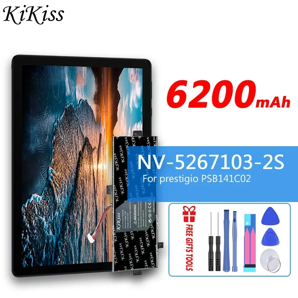 

6200mAh KiKiss Battery NV-5267103-2S NV52671032S For prestigio PSB141C02 Smartbook 141 C2 Notebook Laptop Bateria