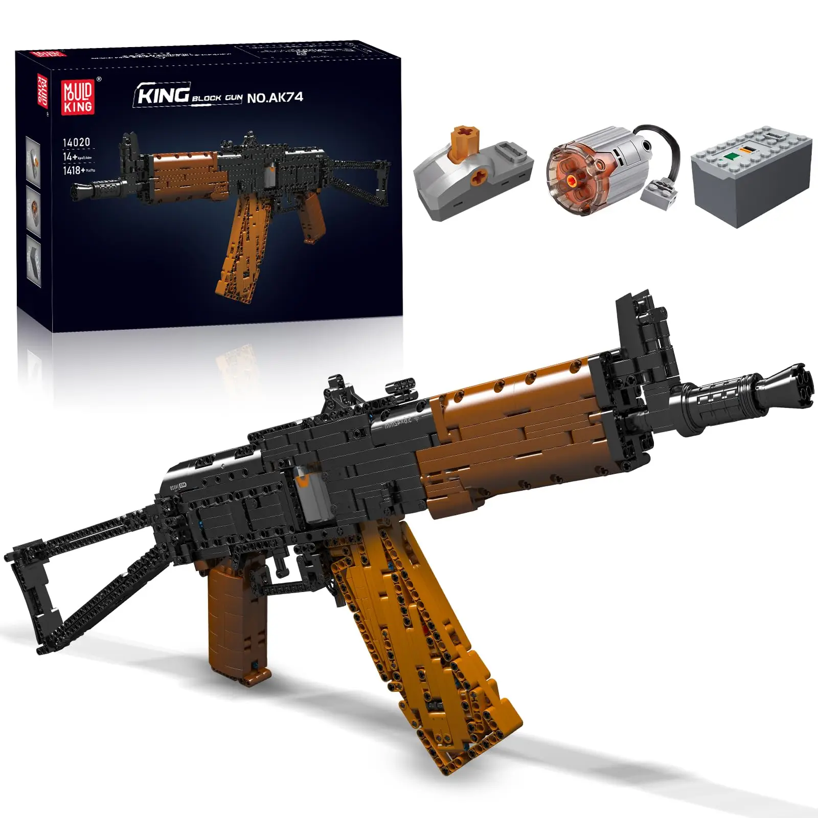 1418PCS AK-47 Assault Rifle Building Blocks DIY Assembling Building Toy With Motor Simulation Emission Military Weapon Set 14020 1418PCS AK-47 Assault Rifle Building Blocks DIY Assembling Building Toy With Motor Simulation Emission Military Weapon Set 14020