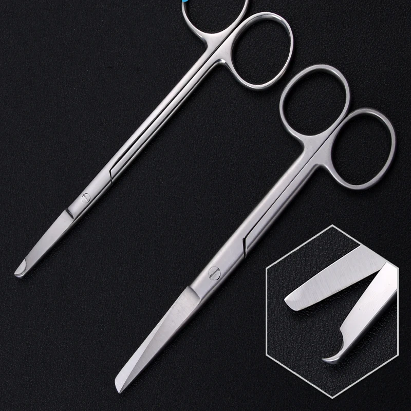 Stainless steel pointed elbow scissors thickened cutting gauze thread end nurse's home crescent thread removing scissors
Stainless steel pointed elbow scissors thickened cutting gauze thread end nurse's home crescent thread removing scissors