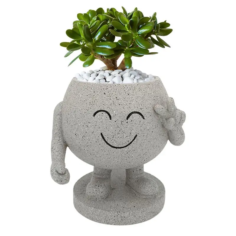 

Cute Plant Pot Planters In Smilling Face Mini Plant Pots Potted Plant Container Indoor Small Planters For Corridor Entrance Hall