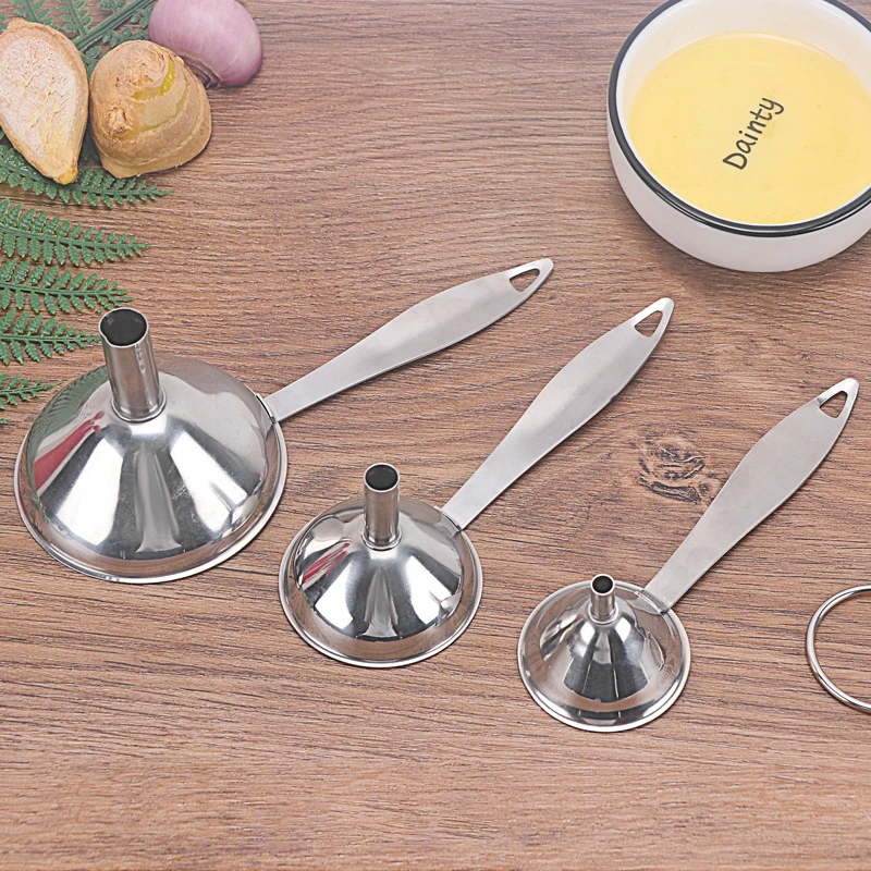 Stainless Steel Funnel Three-piece Set Mini Funnel Oil Spill Wine Spill Tool Liquid Dispenser Kitchen Funnel Set Entonnoir
Stainless Steel Funnel Three-piece Set Mini Funnel Oil Spill Wine Spill Tool Liquid Dispenser Kitchen Funnel Set Entonnoir