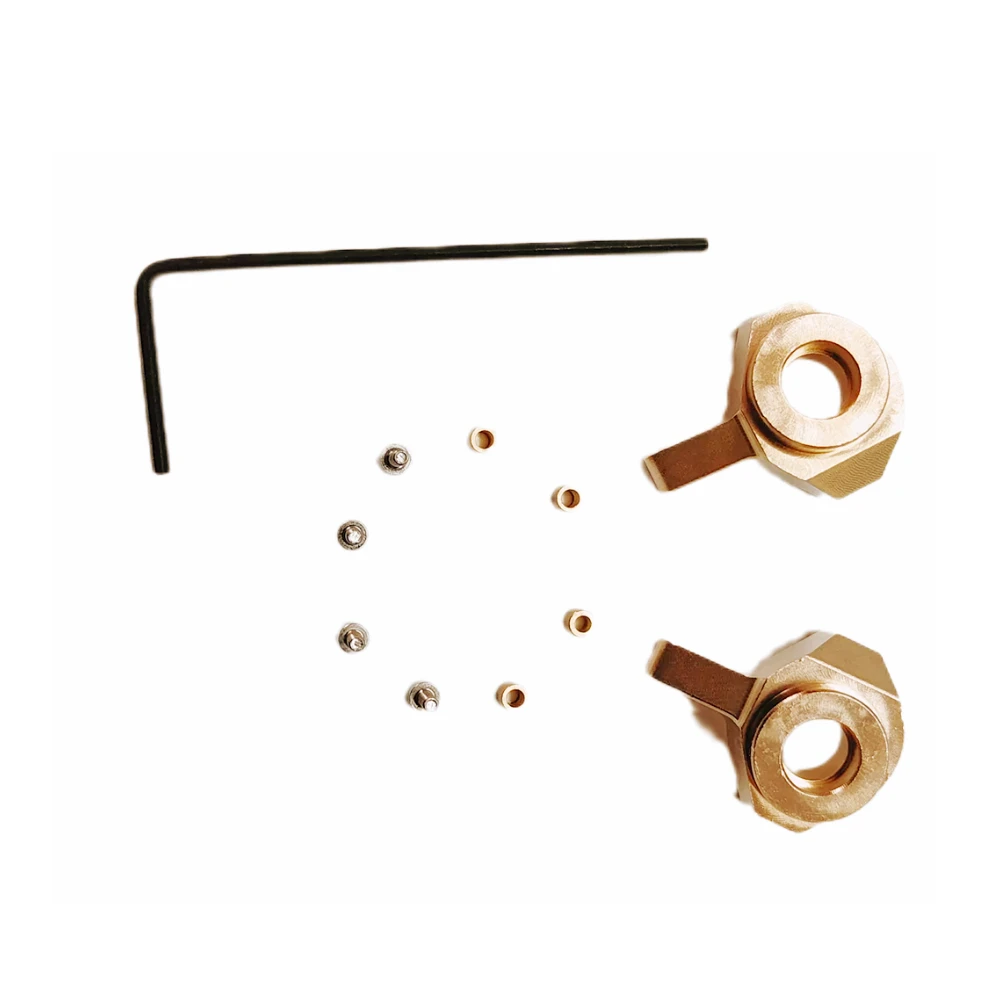 2pcs For Axial SCX24 90081 RC Car Upgrade Parts Brass Steering Knuckle Set Durable Brass Counterweight Steerings Cups
2pcs For Axial SCX24 90081 RC Car Upgrade Parts Brass Steering Knuckle Set Durable Brass Counterweight Steerings Cups